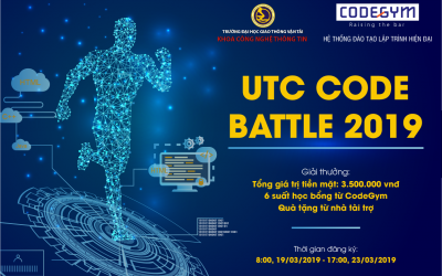 CodeGym phối hợp cùng ĐH Giao thông Vận tải tổ chức cuộc thi lập trình “UTC Code Battle 2019”