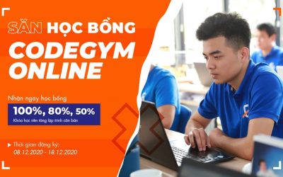 Săn học bổng CodeGym Online lên tới 100% khóa nền tảng