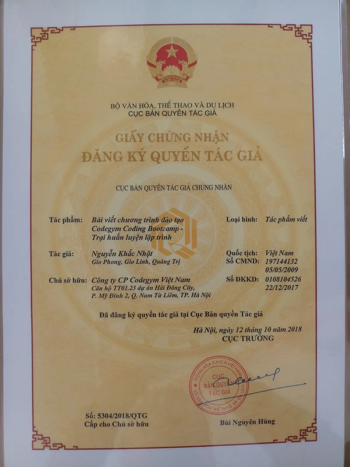 Dang ky quyen tac gia
