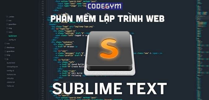 Phần mềm lập trình web sublime text