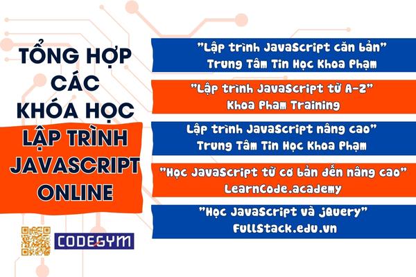 Tổng hợp các khóa học lập trình JavaScript online