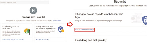 bảo mật gmail