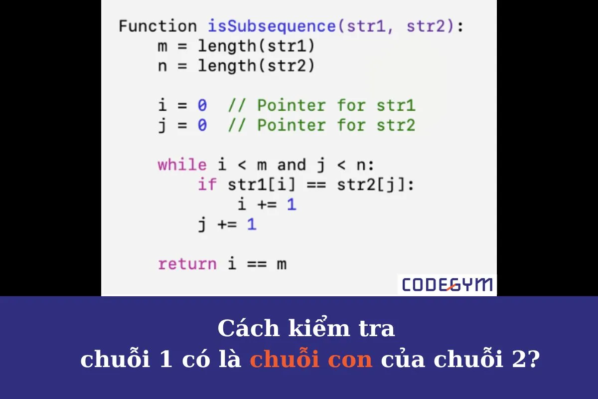 [Mỗi ngày 1 thuật toán] Kiểm tra chuỗi 1 là chuỗi con của chuỗi 2