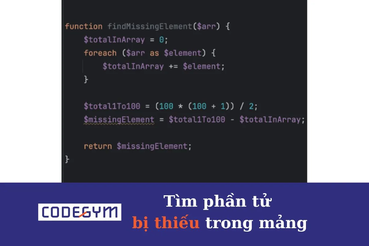 [Mỗi ngày 1 thuật toán] Tìm phần tử bị thiếu trong mảng