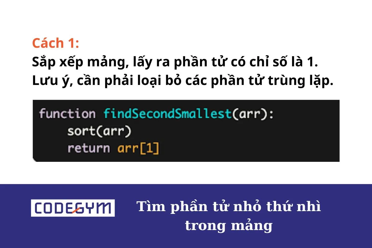 Mỗi ngày một thuật toán - Tìm phần tử nhỏ thứ nhì trong bảng