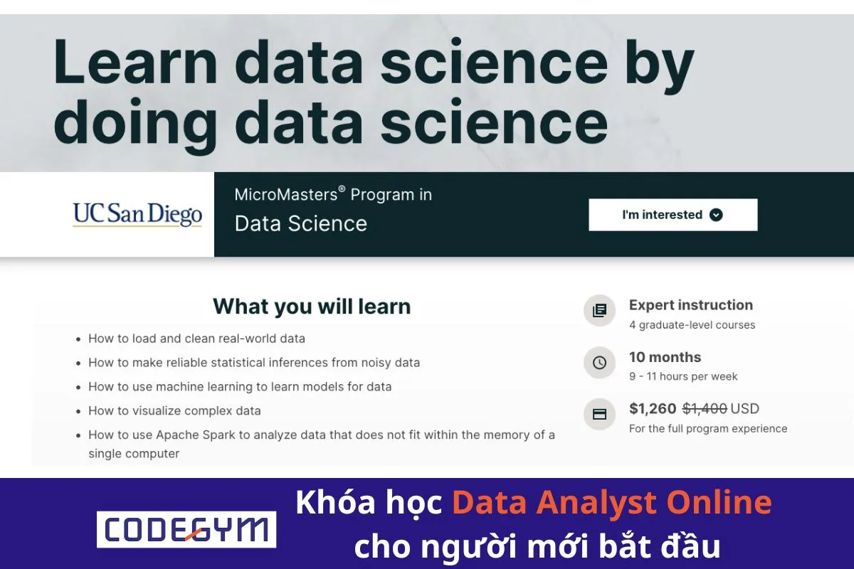 Khóa học Data Analyst Online cho người mới bắt đầu