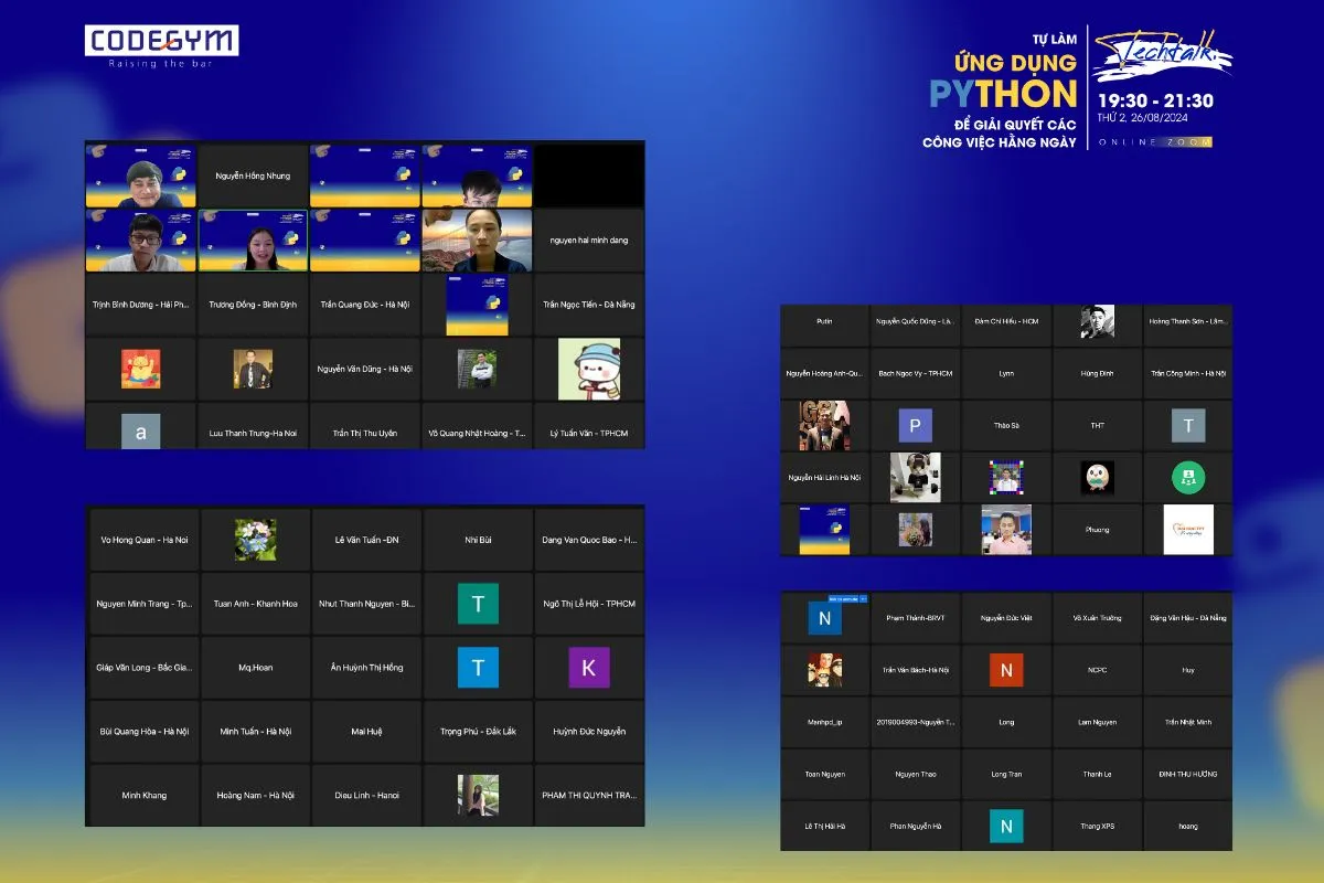 Tổng kết Techtalk “Tự làm ứng dụng Python để giải quyết các công việc hằng ngày”