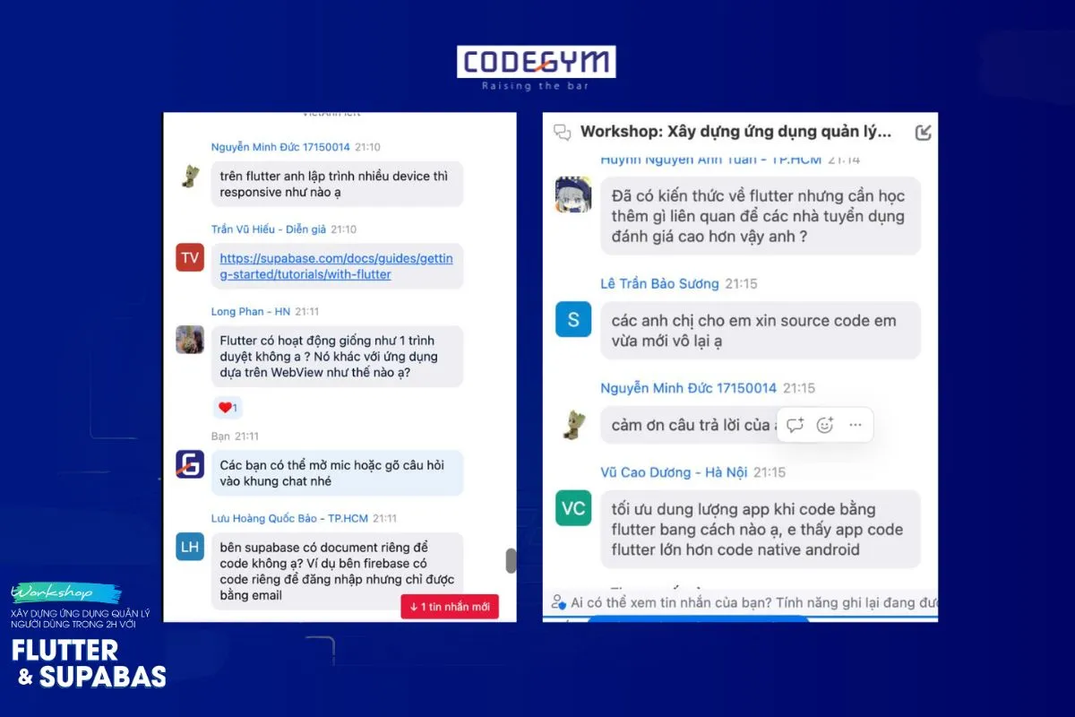 Tổng kết workshop “Xây dựng ứng dụng quản lý người dùng trong 2h với Flutter & Supabase”