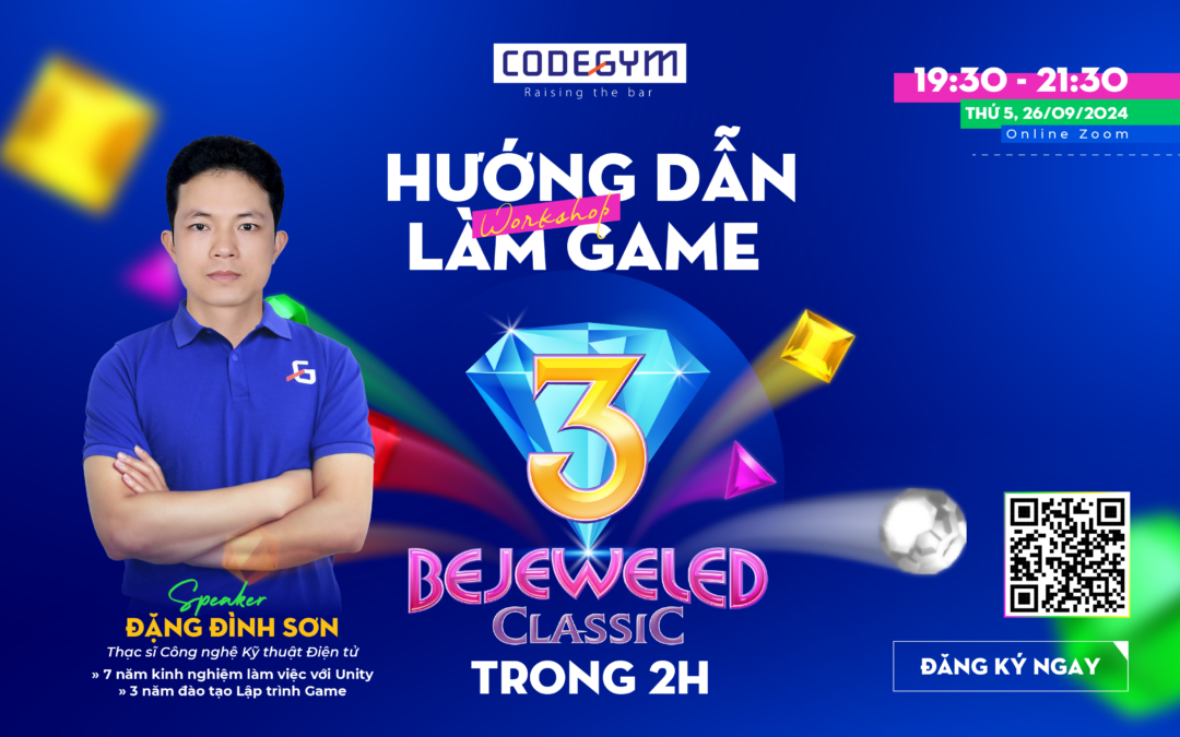 Hướng dẫn làm Game Match 3-Bejeweled Classic trong 2h