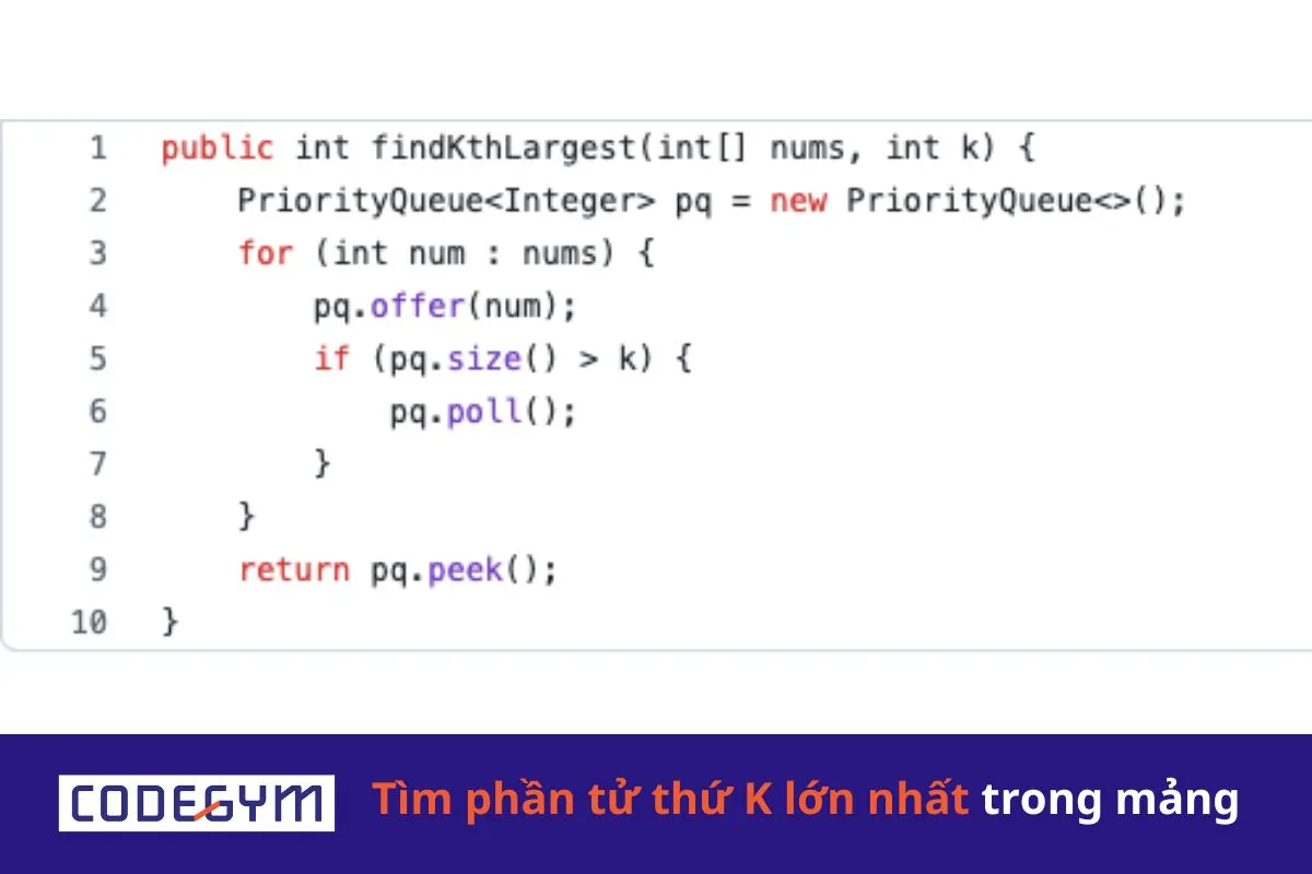 [Mỗi ngày 1 thuật toán] Tìm phần tử thứ K lớn nhất trong mảng