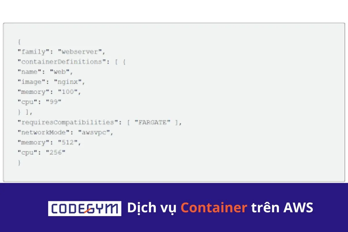 Dịch vụ Container Service trên AWS