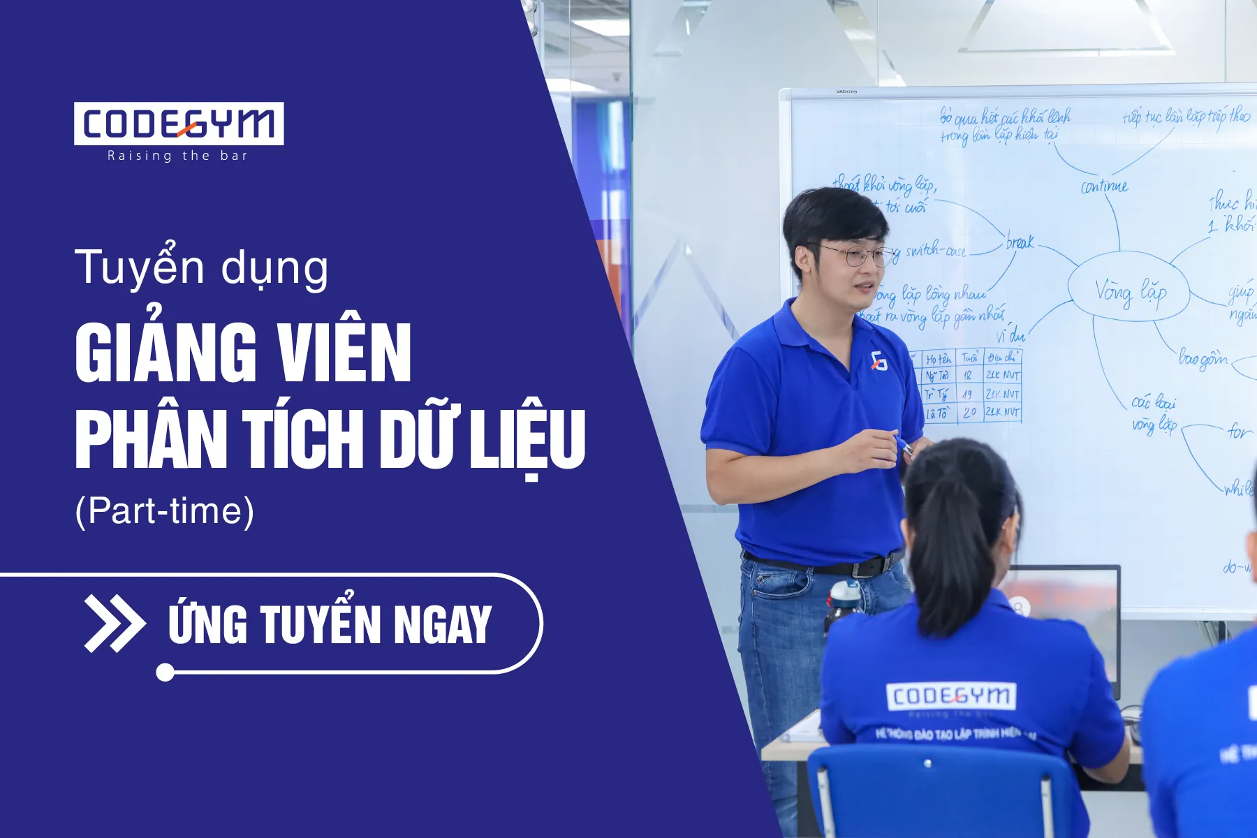 [CodeGym] Tuyển dụng Giảng viên Phân tích dữ liệu Part-time