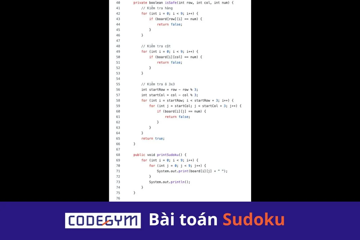 [Mỗi ngày 1 thuật toán] Bài toán Sudoku