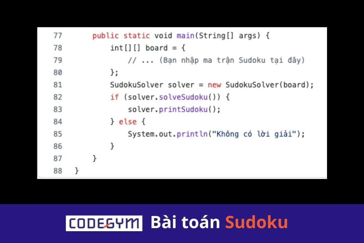 [Mỗi ngày 1 thuật toán] Bài toán Sudoku