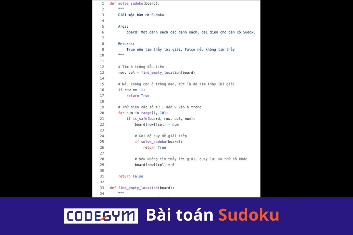 [Mỗi ngày 1 thuật toán] Bài toán Sudoku