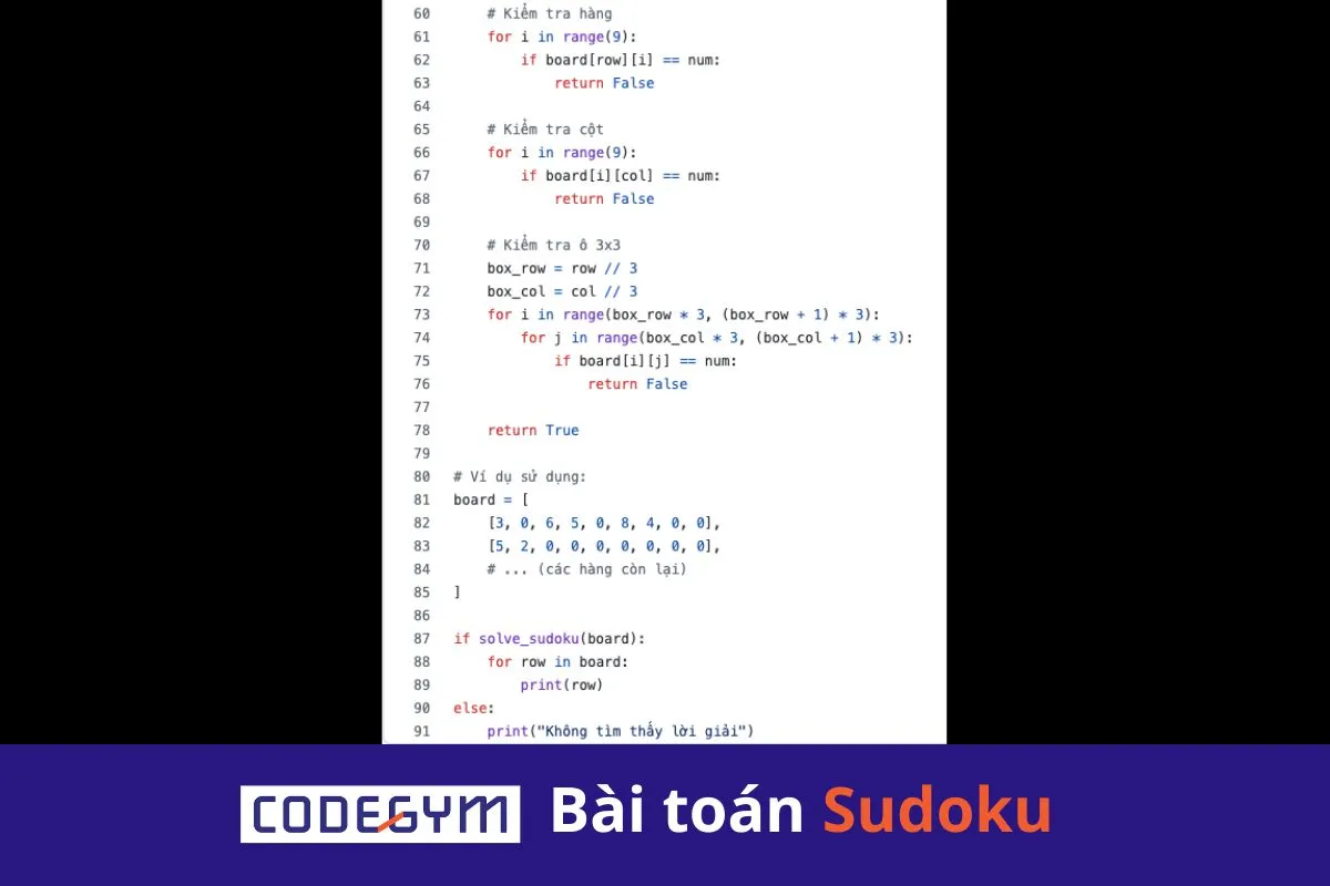 [Mỗi ngày 1 thuật toán] Bài toán Sudoku