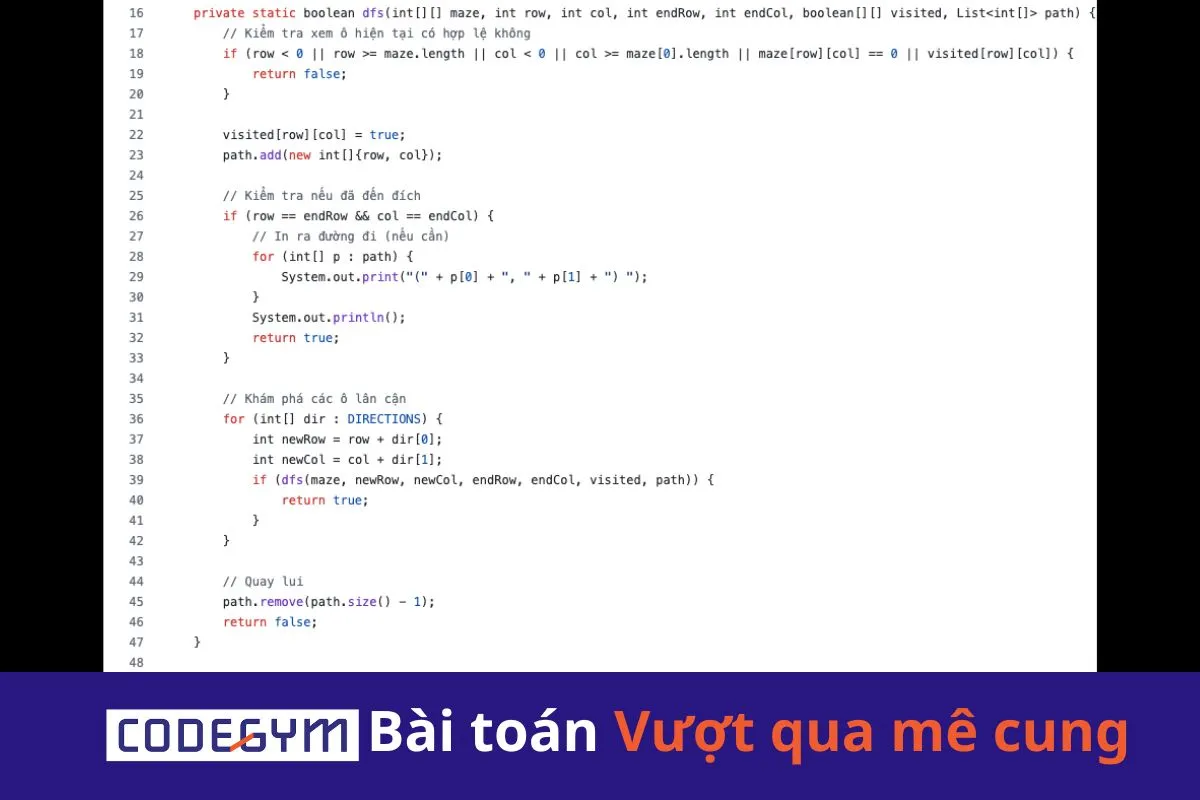 [Mỗi ngày 1 thuật toán] Bài toán Vượt qua mê cung