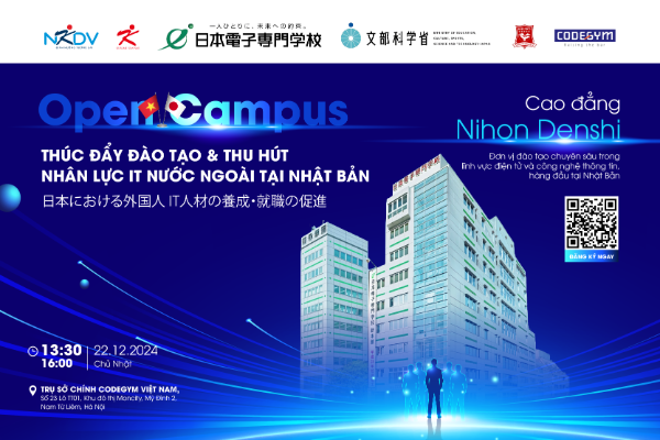 [MIỄN PHÍ] Open Campus: “Thúc đẩy đào tạo và thu hút nhân lực IT nước ngoài tại Nhật Bản” 