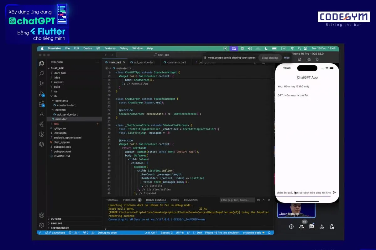 Tổng kết Techtalk “Xây dựng ứng dụng ChatGPT bằng Flutter cho riêng mình”