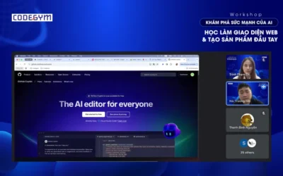 Tổng kết workshop “Khám phá sức mạnh của AI: Học làm giao diện web và tạo sản phẩm đầu tay”